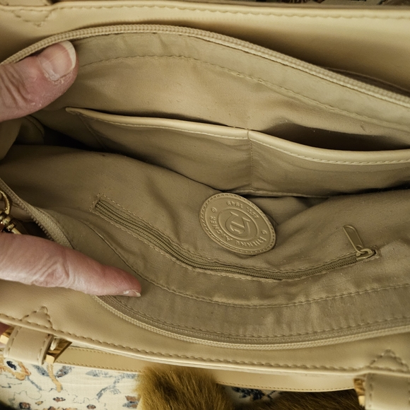 Etienne Aigner Cream and Tan Tweed Women's Bag - Picture 9 of 12